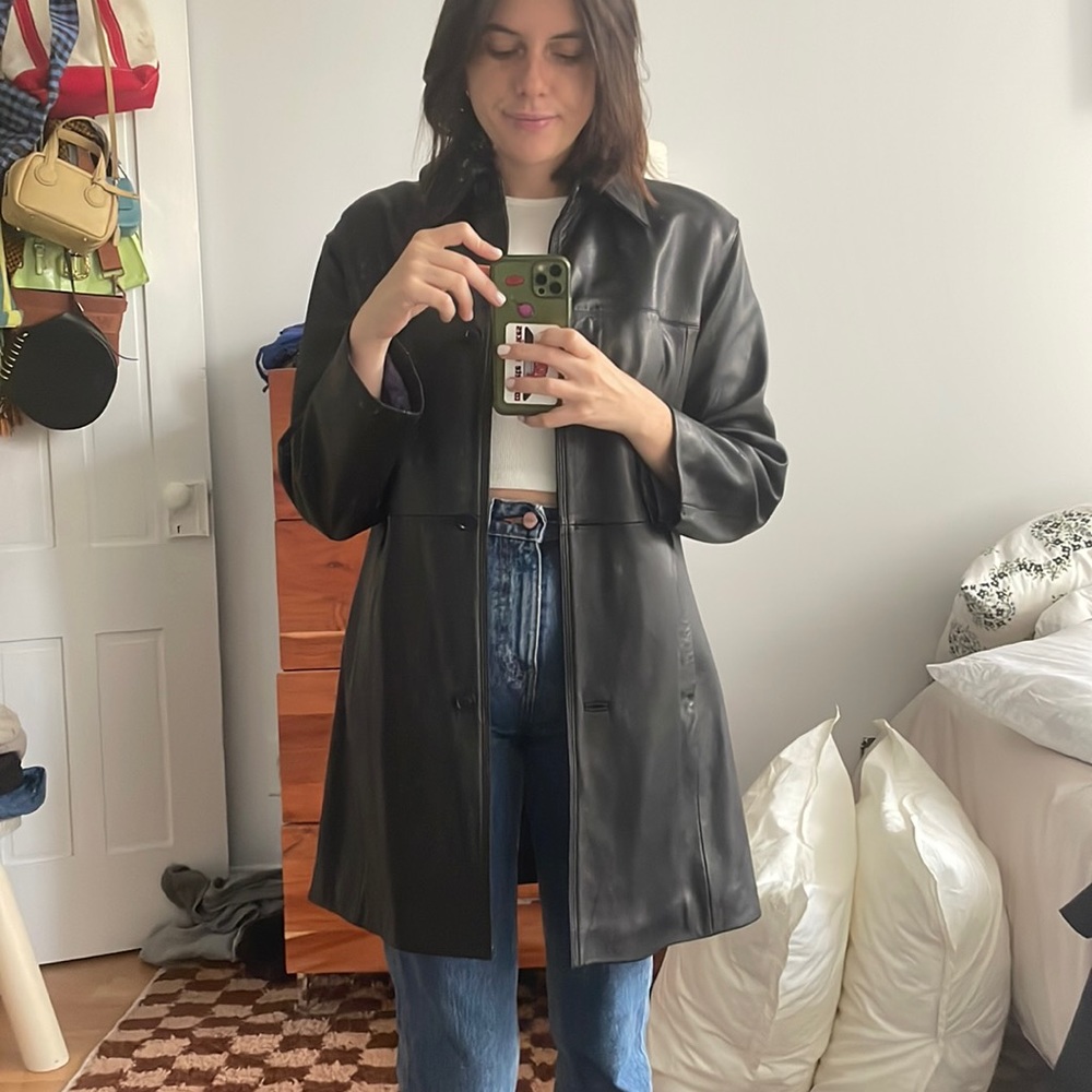 NICOLE MILLER BLACK LEATHER JACKET